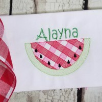 Watermelon Plaid Machine Embroidery Design - Sketch Stitch